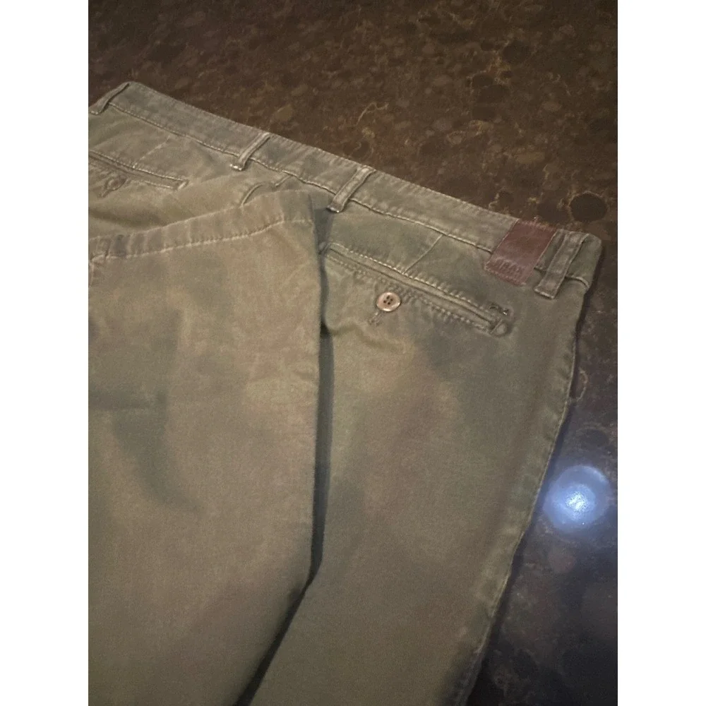 Brax Feel Good Style Everest Mens Olive Green Chino Pants 40/32 Straight Leg
